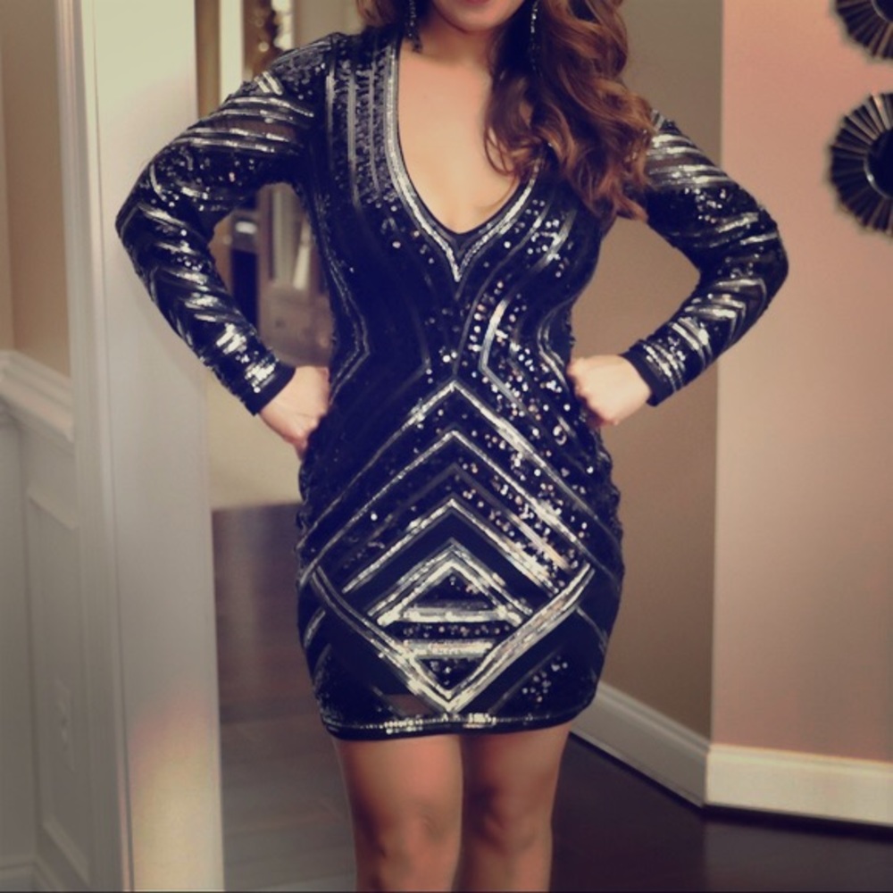Express sequin mini dress